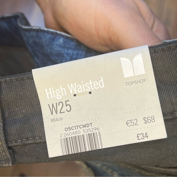 Topshop Resin Coated Denim Short - Picture 4 of 5